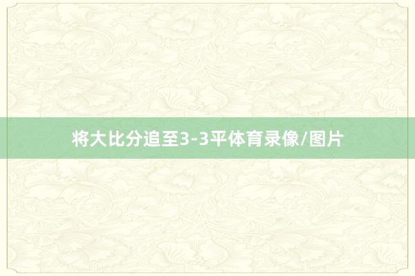 将大比分追至3-3平体育录像/图片