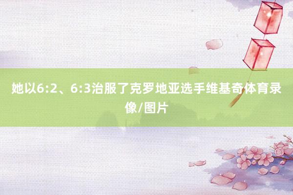 她以6:2、6:3治服了克罗地亚选手维基奇体育录像/图片