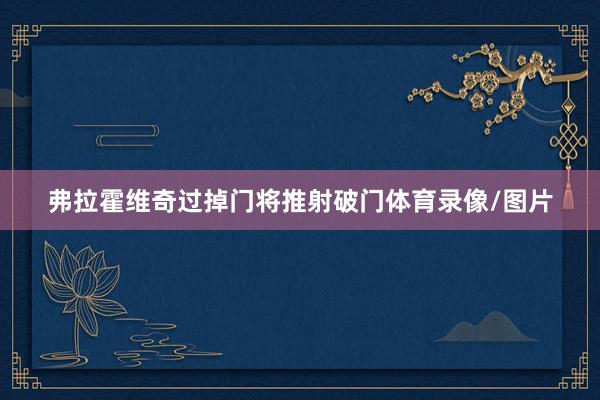 弗拉霍维奇过掉门将推射破门体育录像/图片