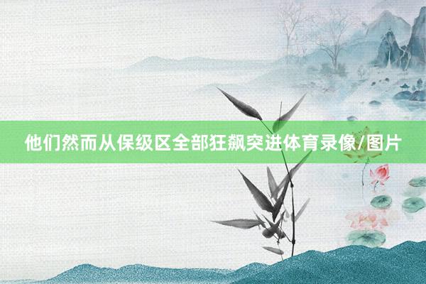 他们然而从保级区全部狂飙突进体育录像/图片