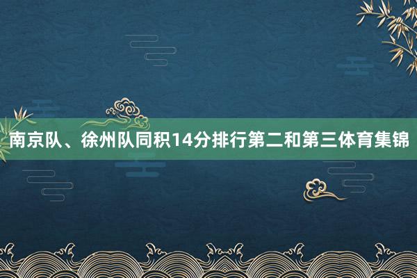 南京队、徐州队同积14分排行第二和第三体育集锦