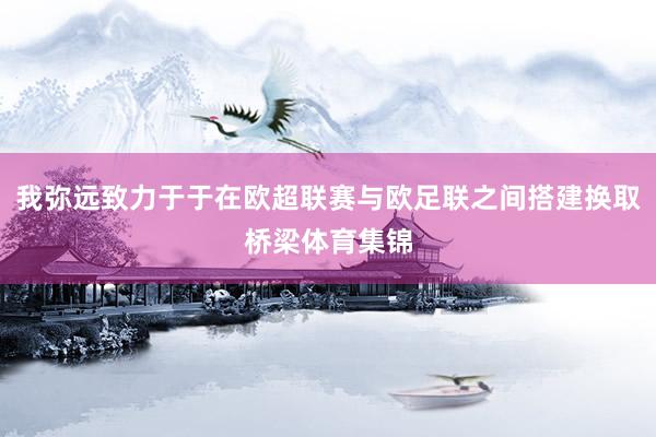我弥远致力于于在欧超联赛与欧足联之间搭建换取桥梁体育集锦
