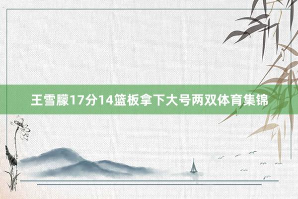 王雪朦17分14篮板拿下大号两双体育集锦