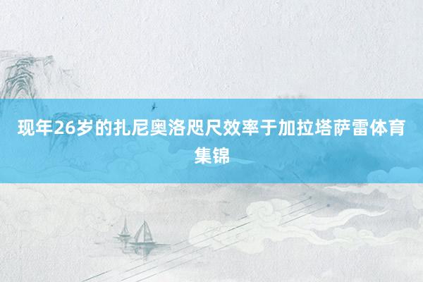 现年26岁的扎尼奥洛咫尺效率于加拉塔萨雷体育集锦