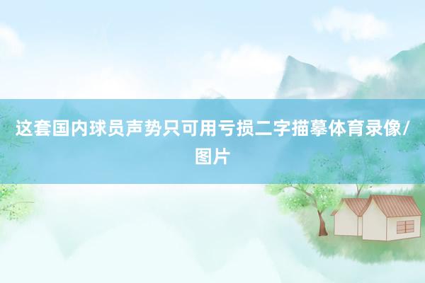 这套国内球员声势只可用亏损二字描摹体育录像/图片