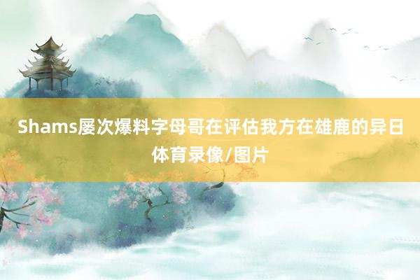 Shams屡次爆料字母哥在评估我方在雄鹿的异日体育录像/图片