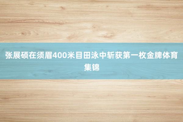 张展硕在须眉400米目田泳中斩获第一枚金牌体育集锦