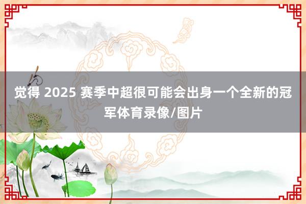 觉得 2025 赛季中超很可能会出身一个全新的冠军体育录像/图片