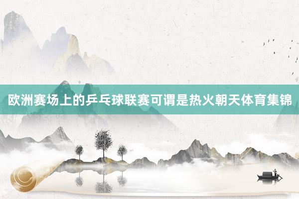 欧洲赛场上的乒乓球联赛可谓是热火朝天体育集锦