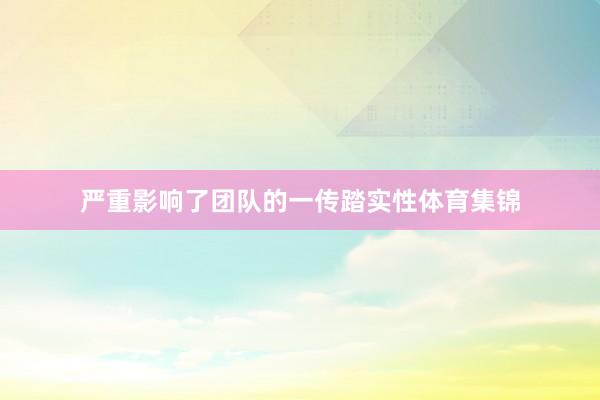 严重影响了团队的一传踏实性体育集锦