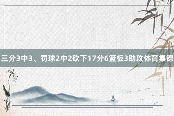 三分3中3、罚球2中2砍下17分6篮板3助攻体育集锦