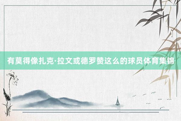有莫得像扎克·拉文或德罗赞这么的球员体育集锦