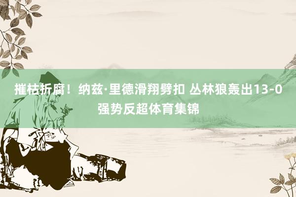 摧枯折腐！纳兹·里德滑翔劈扣 丛林狼轰出13-0强势反超体育集锦