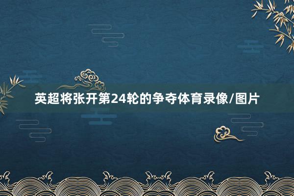 英超将张开第24轮的争夺体育录像/图片