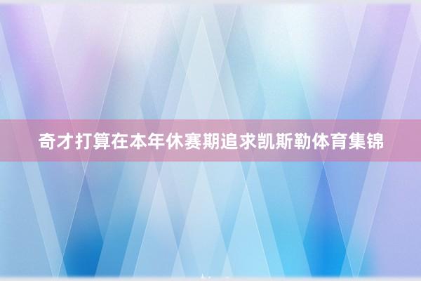 奇才打算在本年休赛期追求凯斯勒体育集锦
