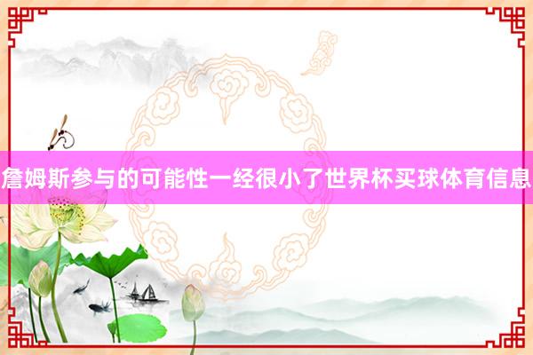 詹姆斯参与的可能性一经很小了世界杯买球体育信息