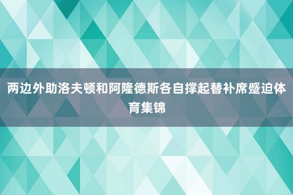 两边外助洛夫顿和阿隆德斯各自撑起替补席蹙迫体育集锦