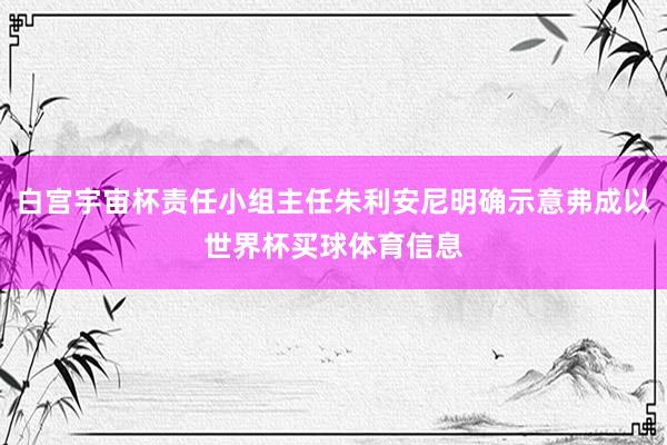 白宫宇宙杯责任小组主任朱利安尼明确示意弗成以世界杯买球体育信息