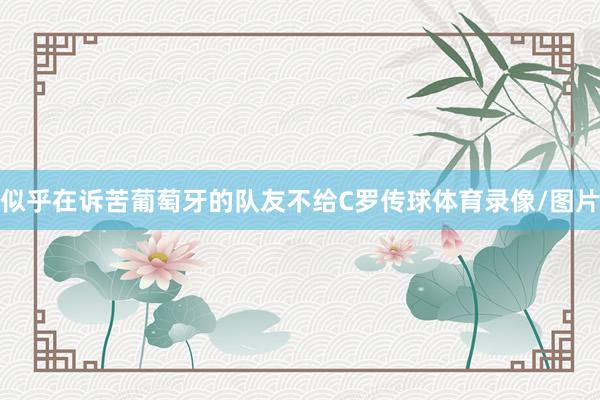 似乎在诉苦葡萄牙的队友不给C罗传球体育录像/图片
